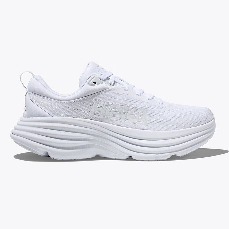 HOKA ONE ONE Bondi 8 White lightweight men's and women's running shoes and training shoes