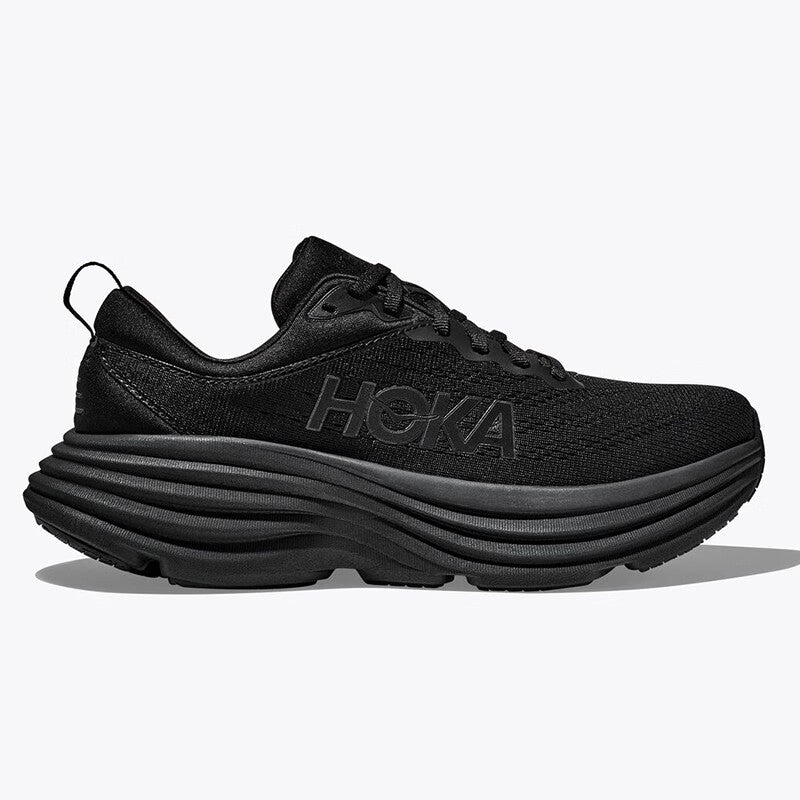 HOKA ONE ONE Bondi 8 Black comfortable and breathable running shoes for men and women training shoes