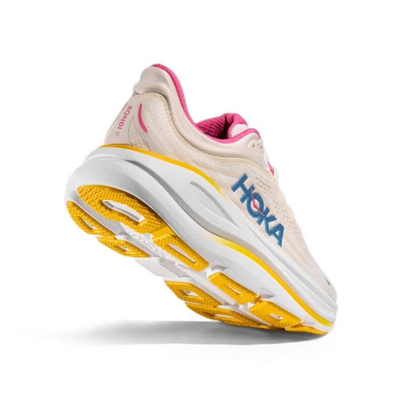 HOKA ONE ONE Bondi 9 Light yellow all-terrain running shoes for men and women training shoes