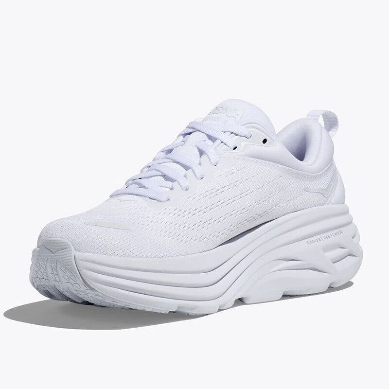 HOKA ONE ONE Bondi 8 White lightweight men's and women's running shoes and training shoes