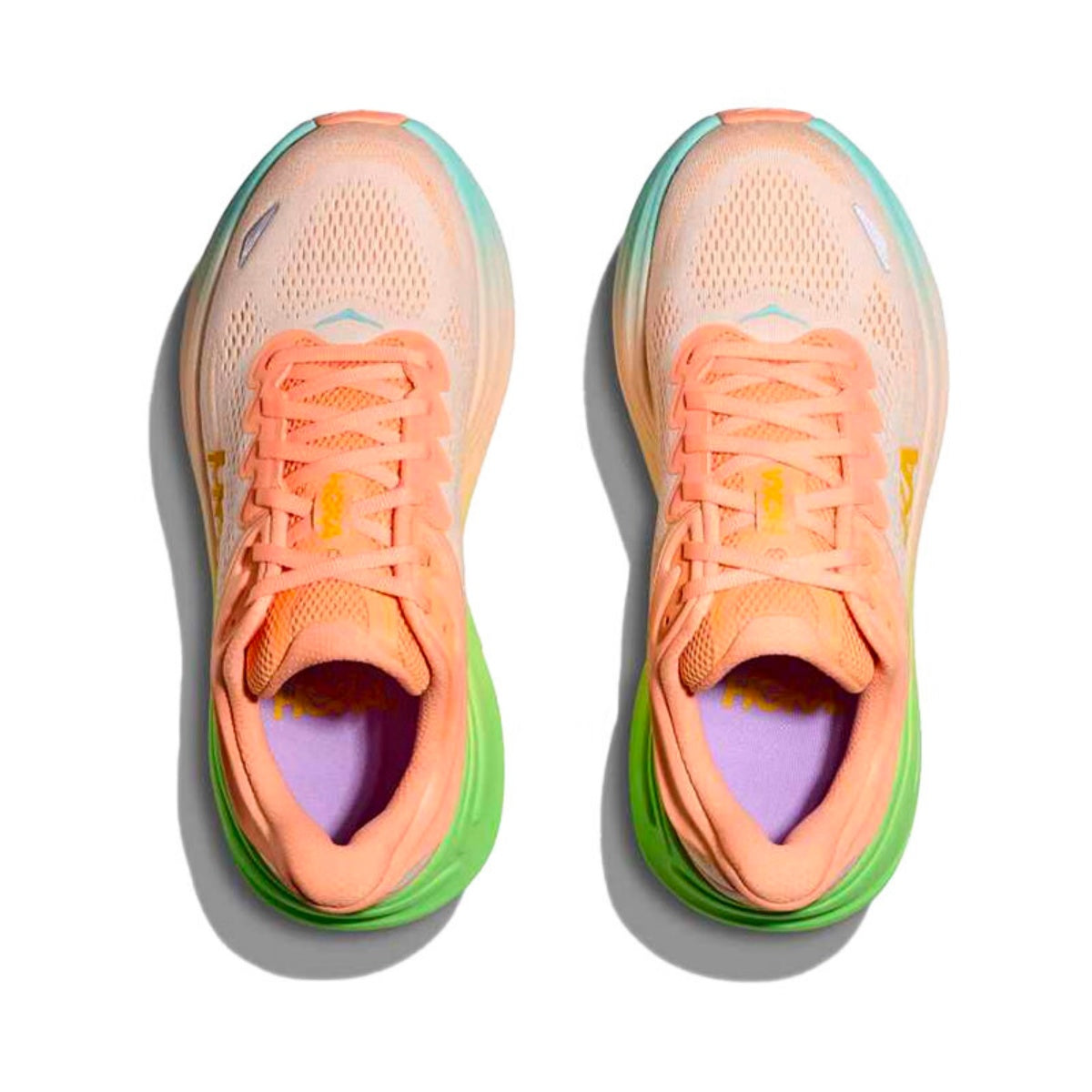 HOKA ONE ONE Bondi 9 Orange-green cushioning men's and women's running shoes training shoes