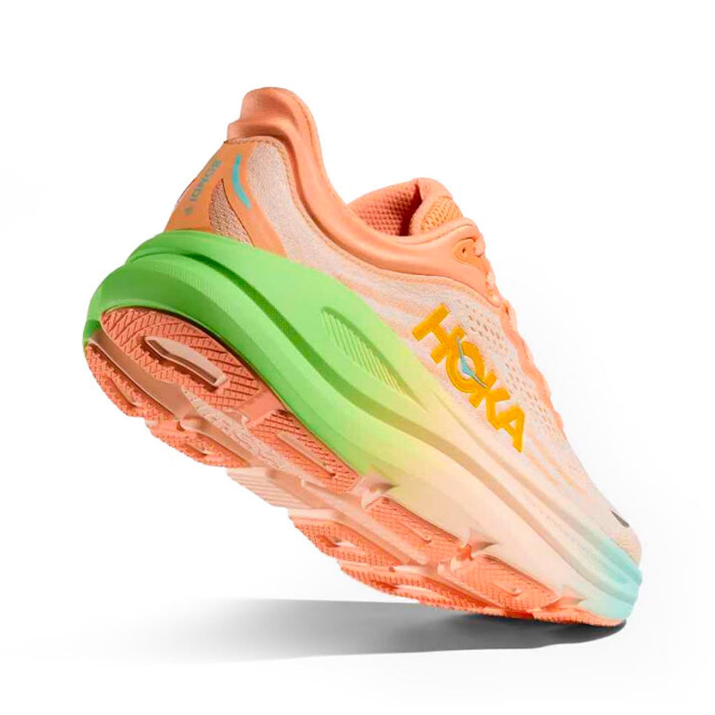 HOKA ONE ONE Bondi 9 Orange-green cushioning men's and women's running shoes training shoes
