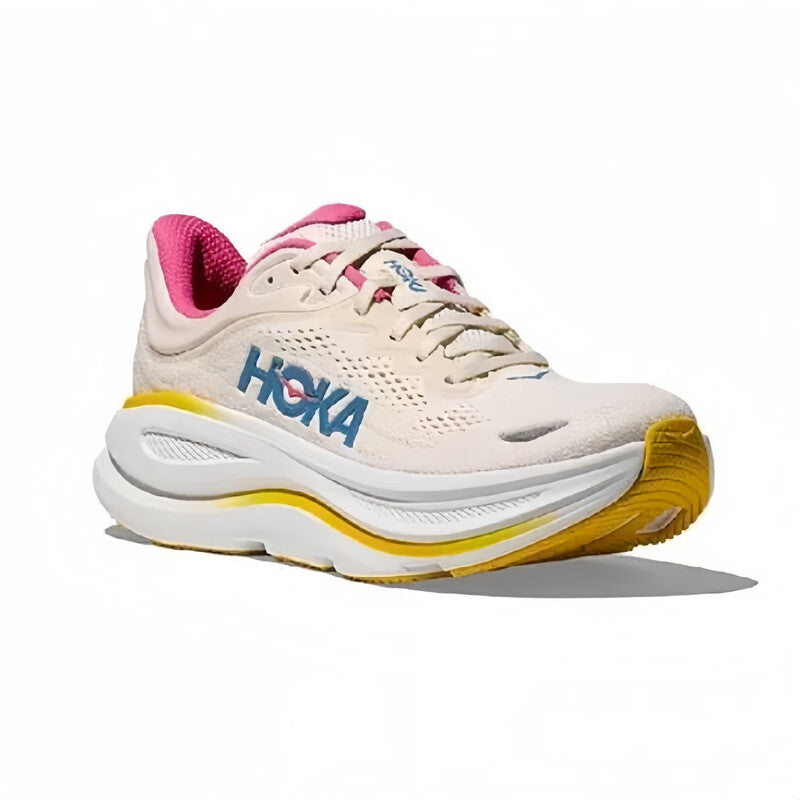 HOKA ONE ONE Bondi 9 Light yellow all-terrain running shoes for men and women training shoes
