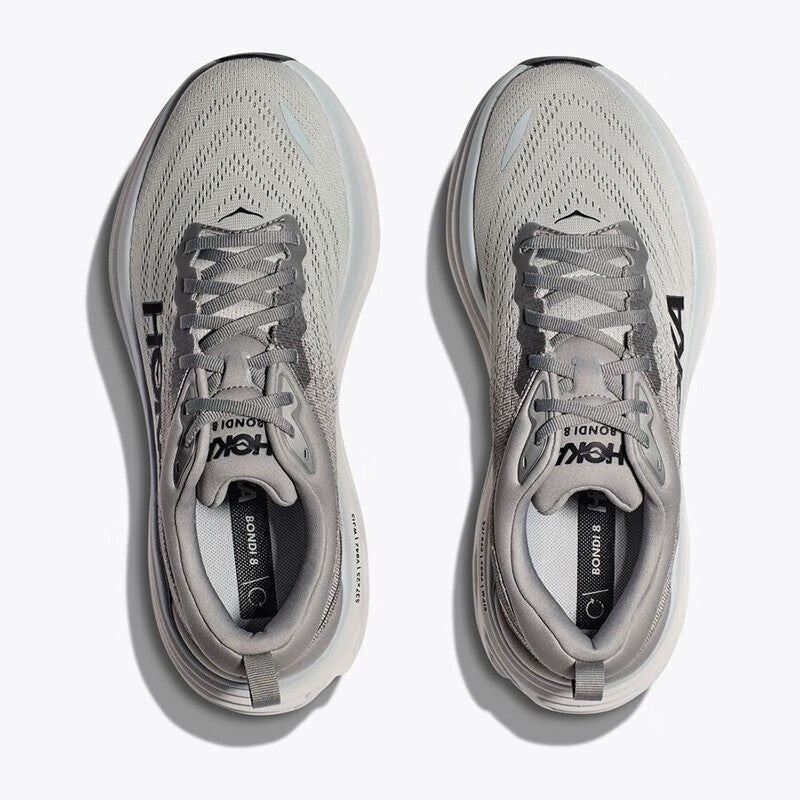 HOKA ONE ONE Bondi 8 Gray non-slip men's and women's running shoes training shoes