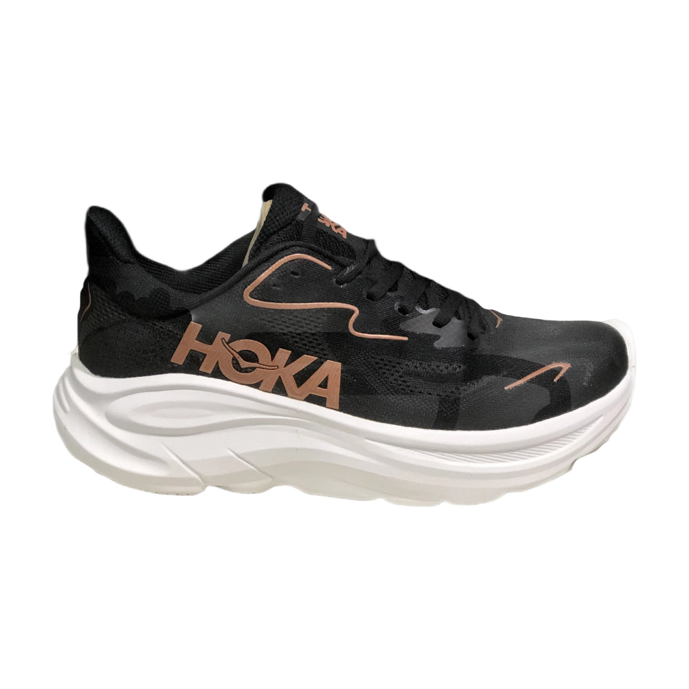 HOKA ONE ONE Clifton 10 Black-brown Men's and Women's Running Shoes Training Shoes Comfortable and breathable Anti-slip