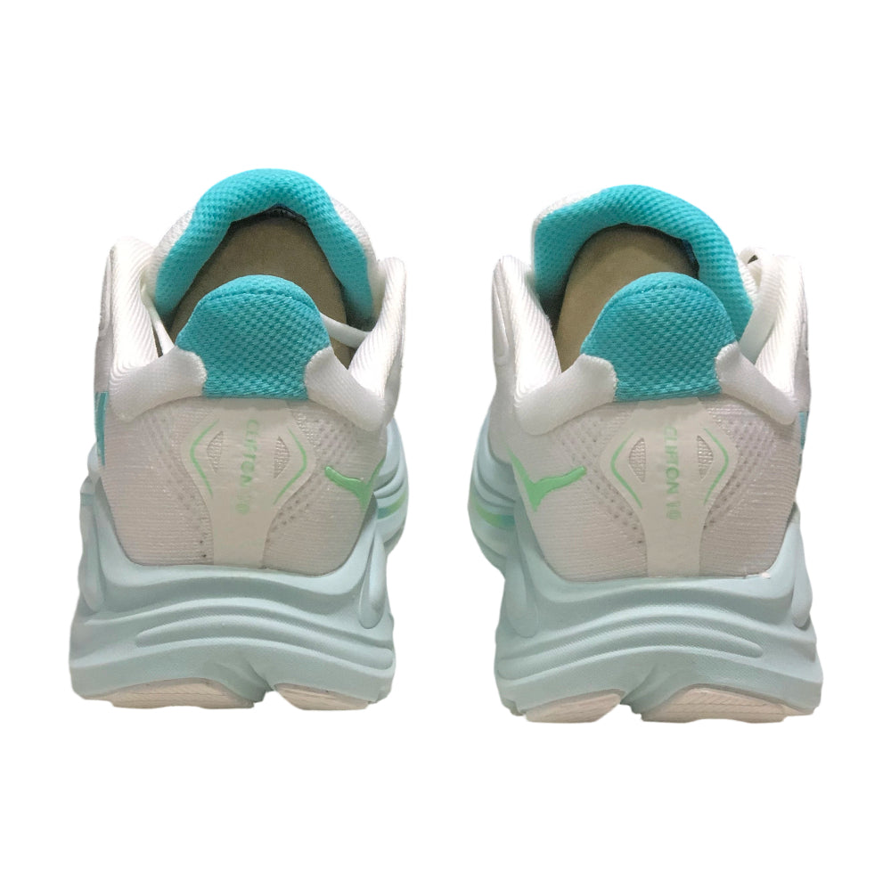 HOKA ONE ONE Clifton 10 Lightweight Anti-slip Men's and Women's Running Shoes Training Shoes - White-green