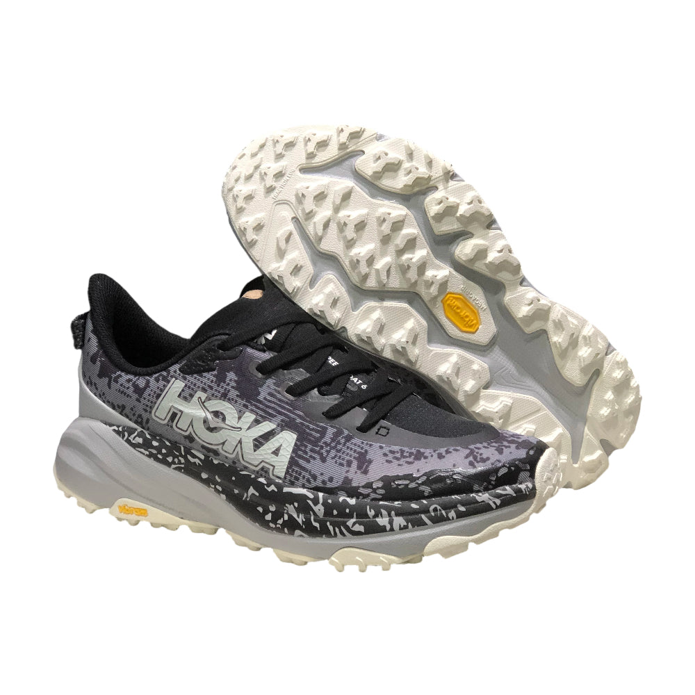 HOKA ONE ONE SPEEDGOAT 6 Grip Durable Men's and Women's trail running shoes - Black-gray
