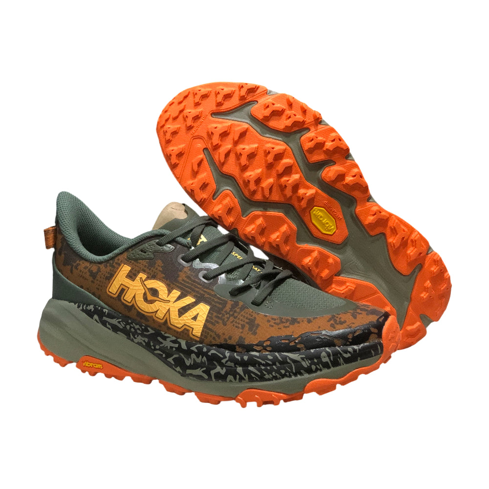 HOKA ONE ONE SPEEDGOAT 6 Men's and Women's Anti-slip Durable trail running shoes - Army green