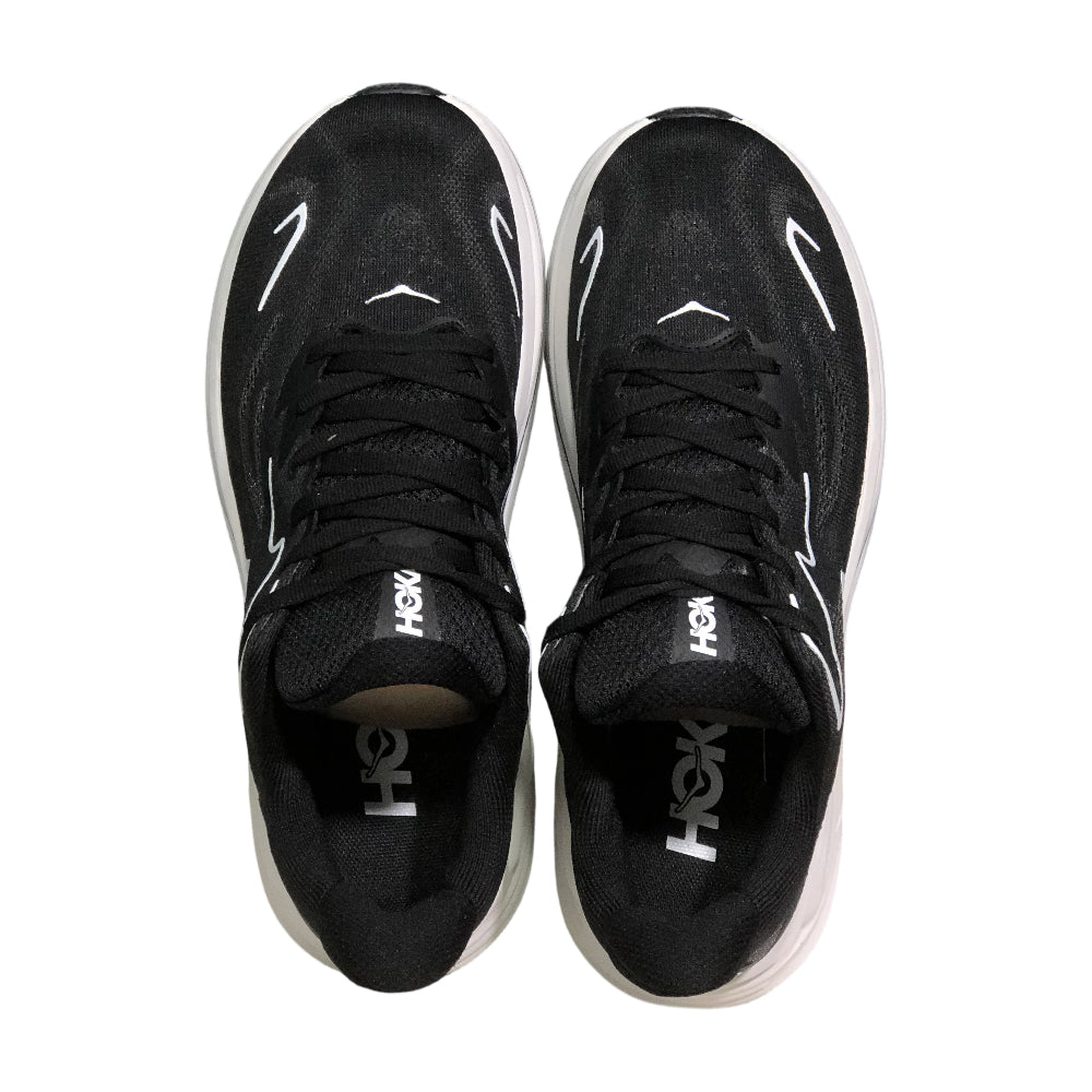 HOKA ONE ONE Clifton 10 Black-white Men's and Women's Running Shoes Outdoor Cushioned Training Shoes