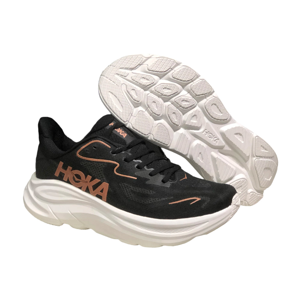 HOKA ONE ONE Clifton 10 Black-brown Men's and Women's Running Shoes Training Shoes Comfortable and breathable Anti-slip