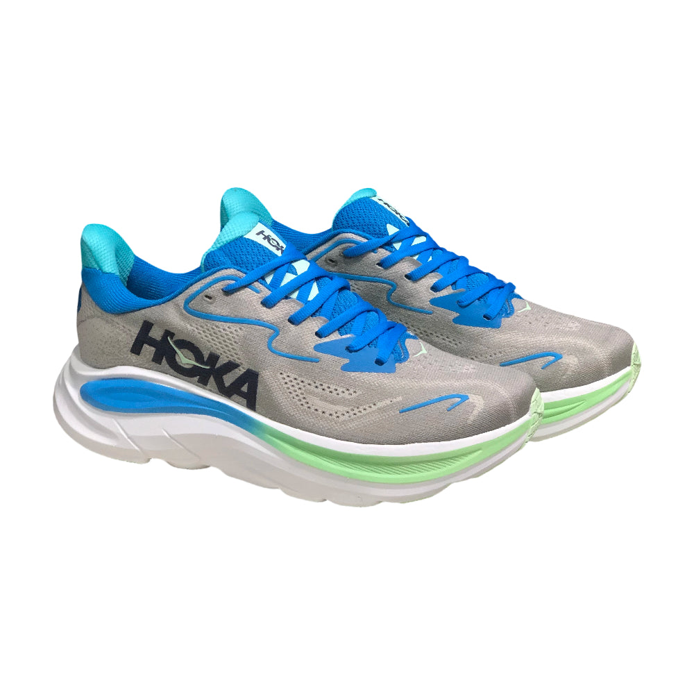 HOKA ONE ONE Clifton 10 Gray-blue Anti-slip All-terrain Men's and Women's Running Shoes Training Shoes