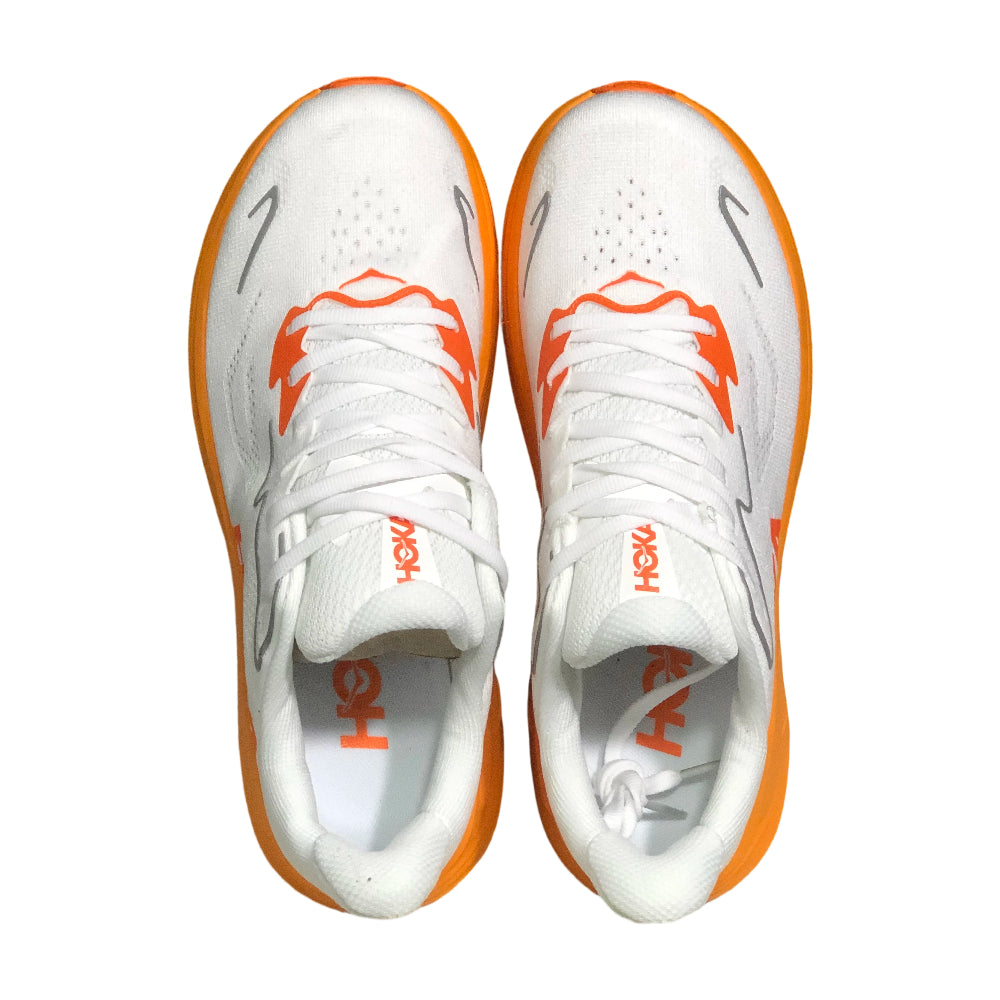 HOKA ONE ONE Clifton 10 Comfortable and breathable Men's and Women's Running Shoes Training Shoes - White-orange