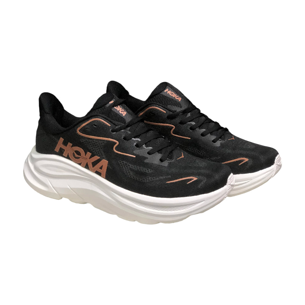 HOKA ONE ONE Clifton 10 Black-brown Men's and Women's Running Shoes Training Shoes Comfortable and breathable Anti-slip