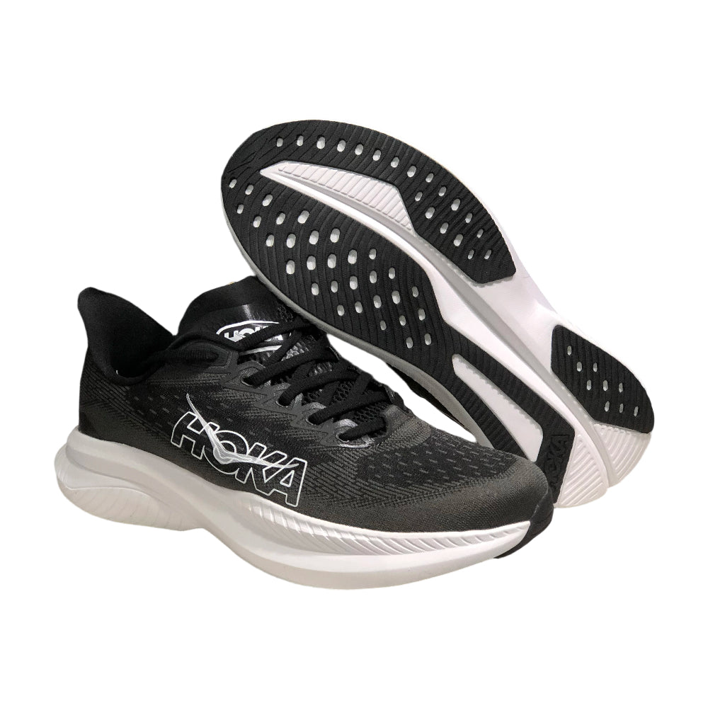 HOKA ONE ONE MACH 6 Outdoor All-terrain Men's and Women's Running Shoes Training Shoes - Black-white