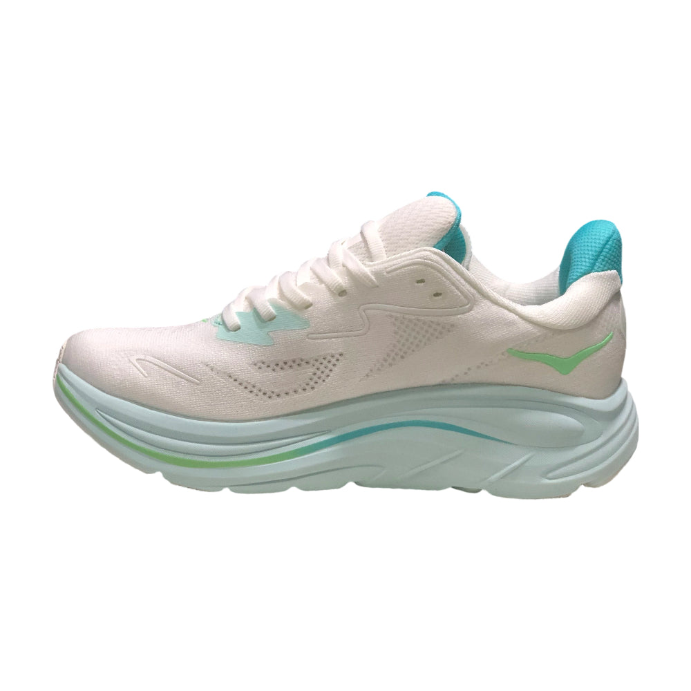 HOKA ONE ONE Clifton 10 Lightweight Anti-slip Men's and Women's Running Shoes Training Shoes - White-green
