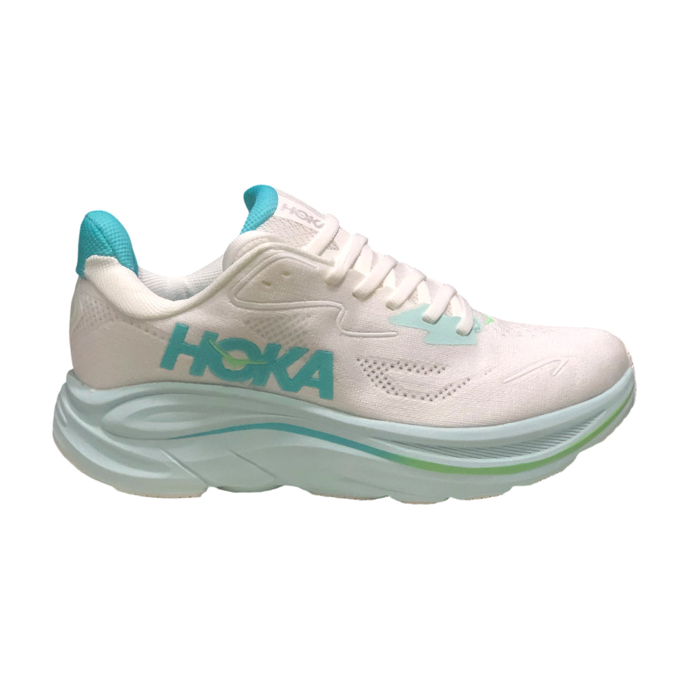 HOKA ONE ONE Clifton 10 Lightweight Anti-slip Men's and Women's Running Shoes Training Shoes - White-green