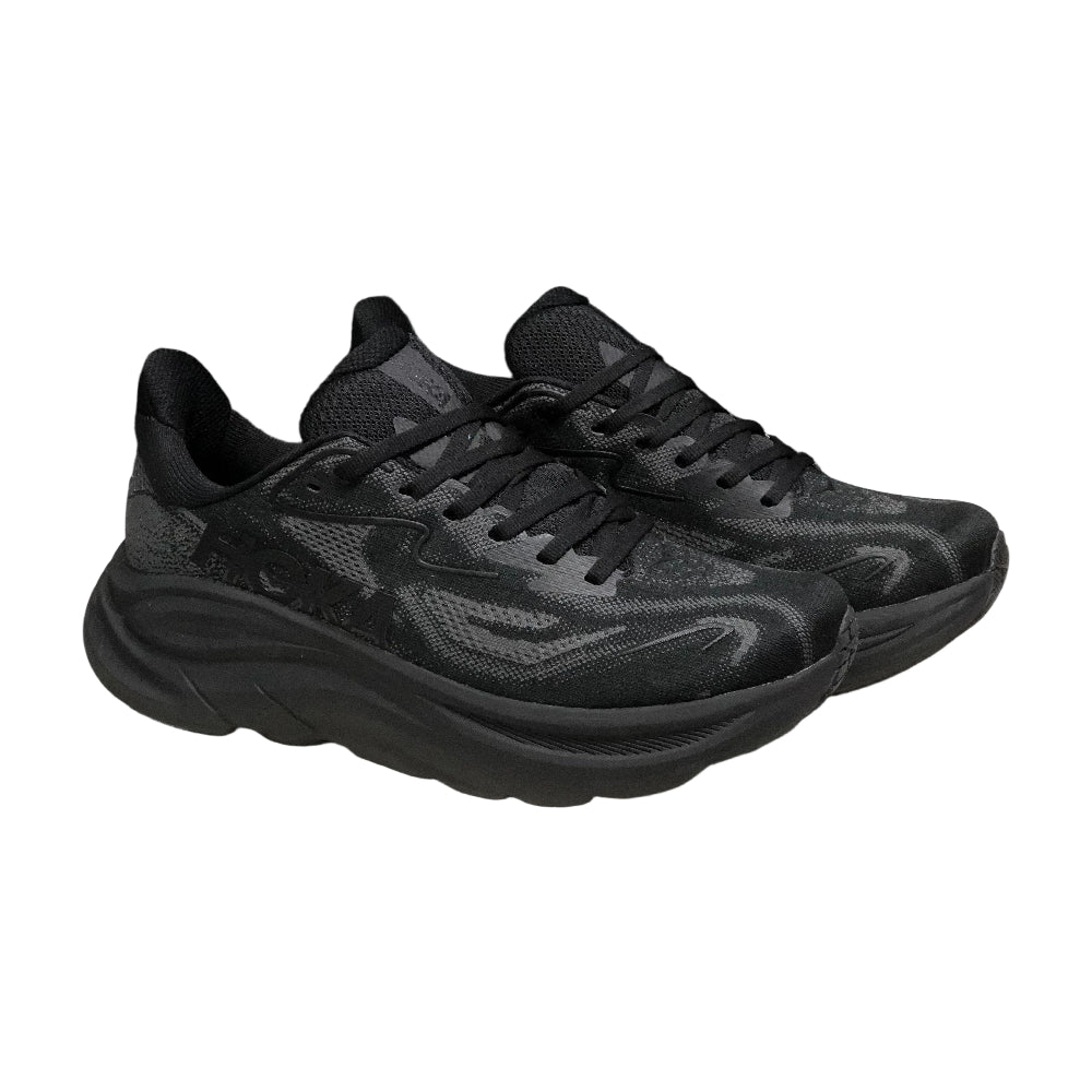 HOKA ONE ONE Clifton 10 Black Men's and Women's Running Shoes Training Shoes Comfortable and breathable Cushioned