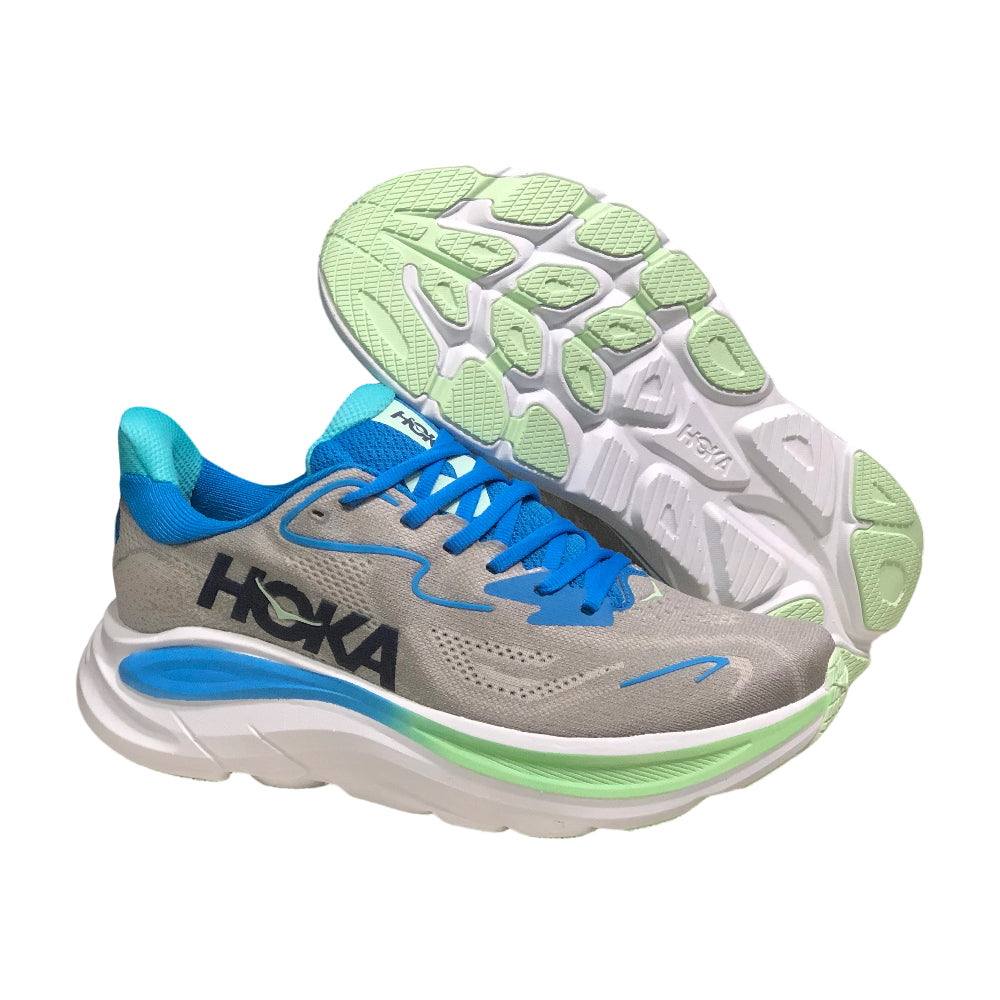 HOKA ONE ONE Clifton 10 Gray-blue Anti-slip All-terrain Men's and Women's Running Shoes Training Shoes