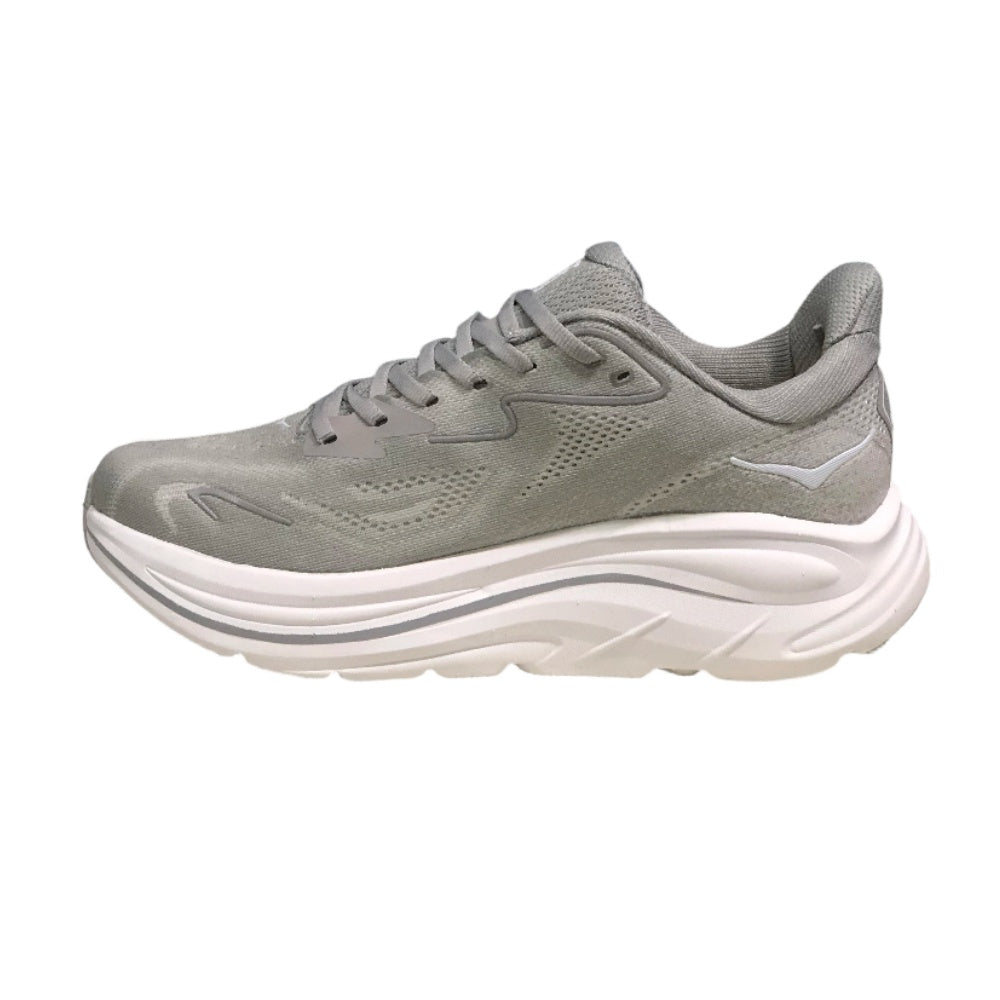 HOKA ONE ONE Clifton 10 Outdoor Cushioned Men's and Women's Running Shoes - Gray