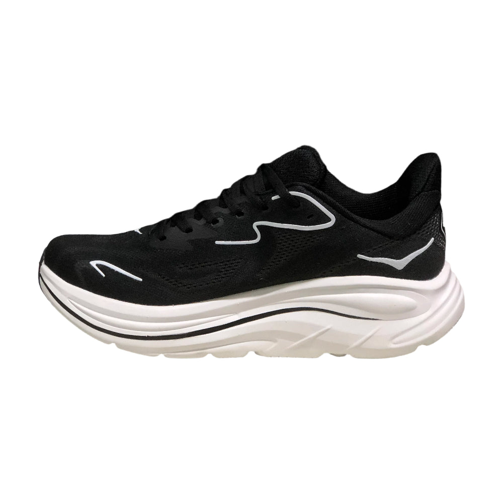 HOKA ONE ONE Clifton 10 Black-white Men's and Women's Running Shoes Outdoor Cushioned Training Shoes