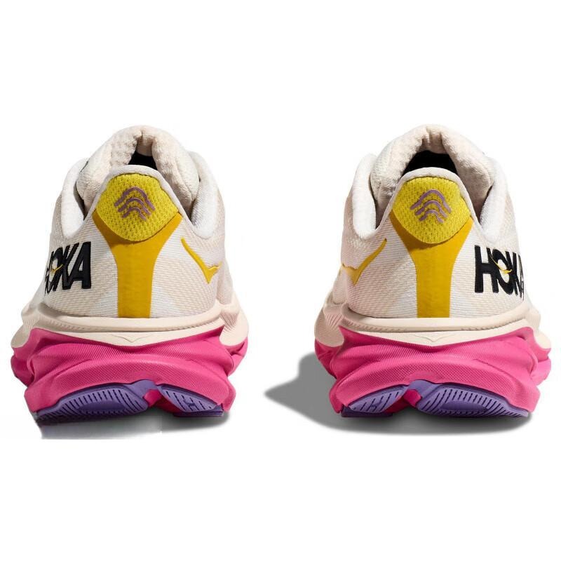 HOKA ONE ONE Clifton 9 Champagne color comfortable and breathable running shoes for men and women training shoes