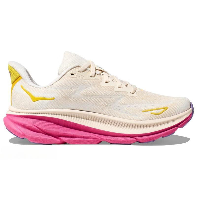 HOKA ONE ONE Clifton 9 Champagne color comfortable and breathable running shoes for men and women training shoes