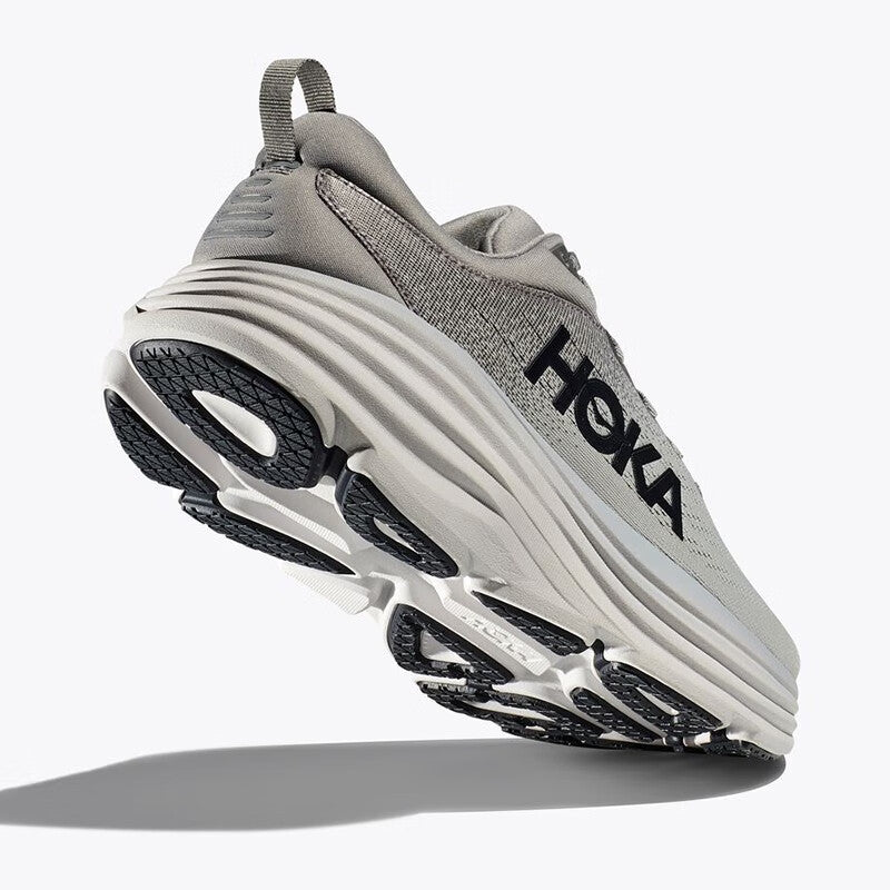 HOKA ONE ONE Bondi 8 Gray non-slip men's and women's running shoes training shoes