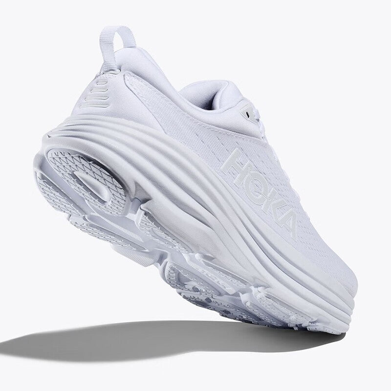 HOKA ONE ONE Bondi 8 White lightweight men's and women's running shoes and training shoes