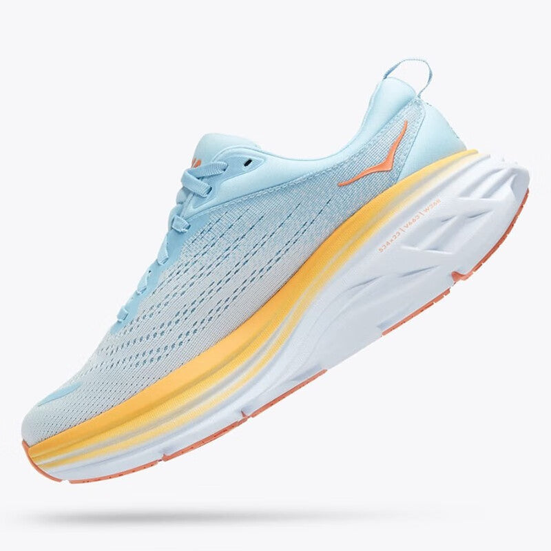 HOKA ONE ONE Bondi 8 Yellow blue gray all terrain men's and women's running shoes training shoes