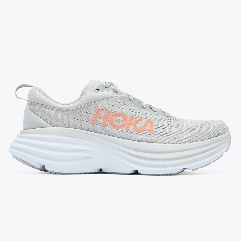 HOKA ONE ONE Bondi 8 Light gray trendy men's and women's running shoes and training shoes