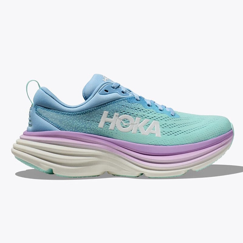 HOKA ONE ONE Bondi 8 Green-Purple Cushioned Men's and Women's Running Shoes and Training Shoes