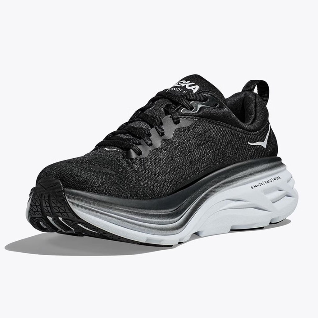 HOKA ONE ONE Bondi 8 Black-white outdoor men's and women's running shoes training shoes