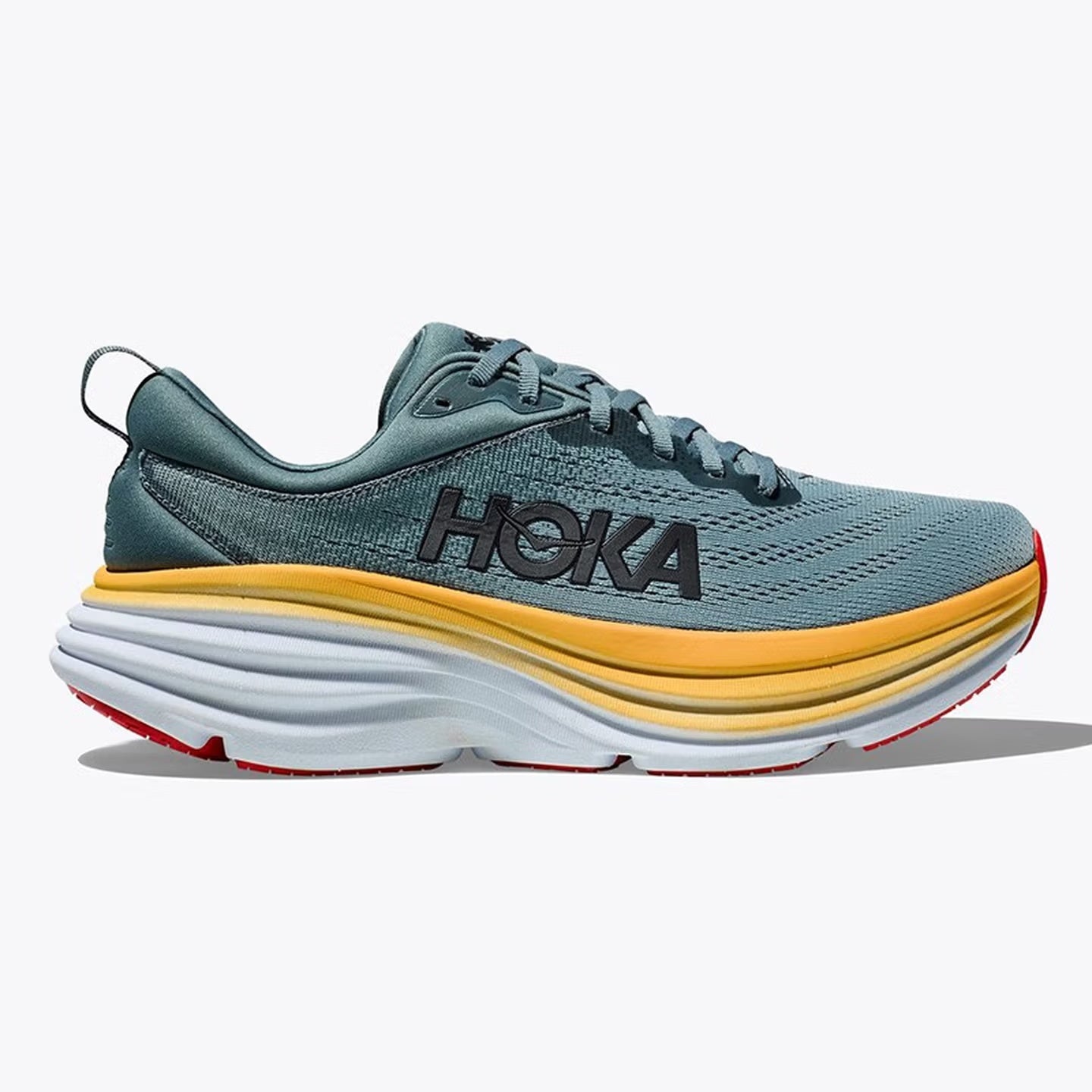 HOKA ONE ONE Bondi 8 Gray yellow outdoor running shoes for men and women training shoes