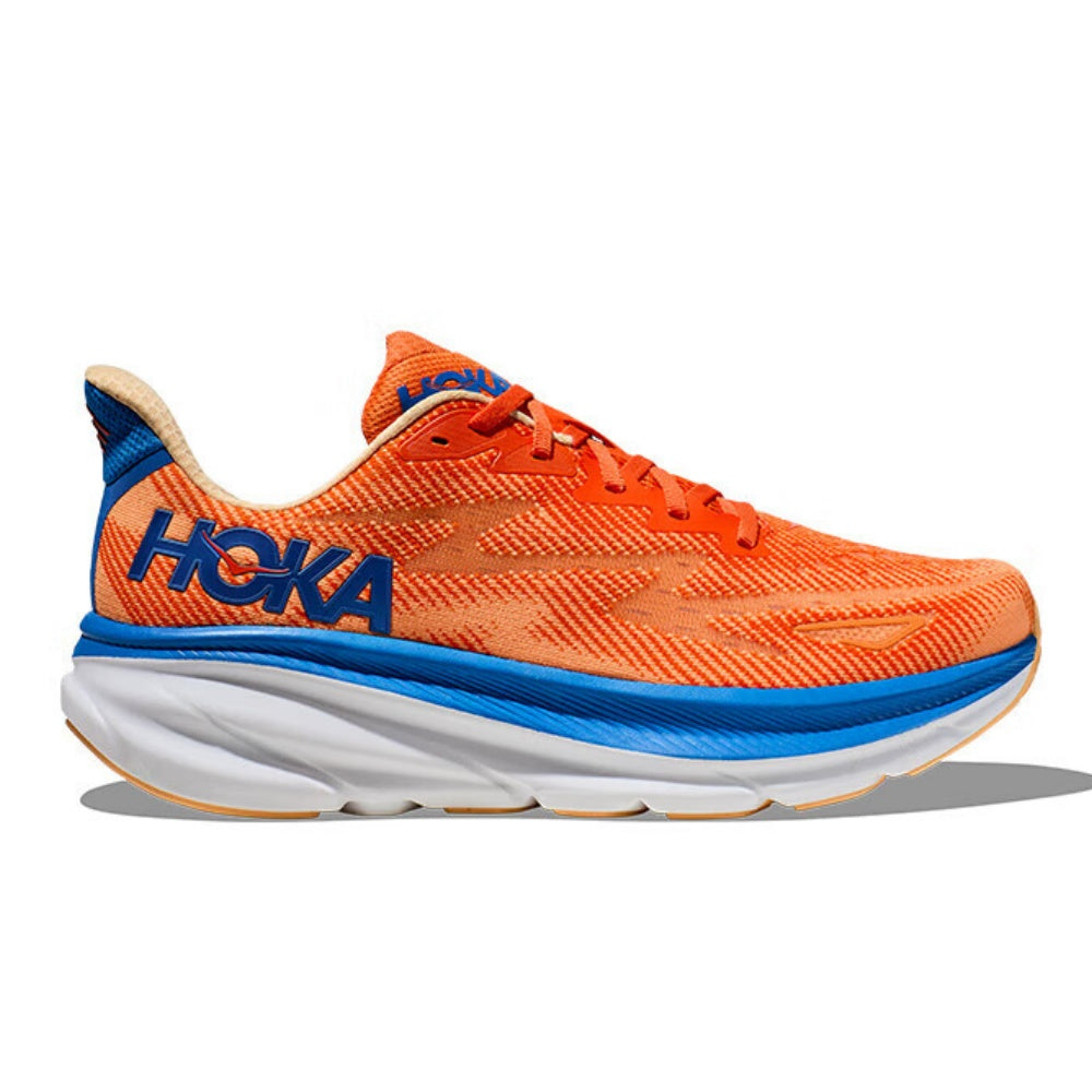 HOKA ONE ONE Clifton 9 Orange blue trendy men's and women's running shoes and training shoes