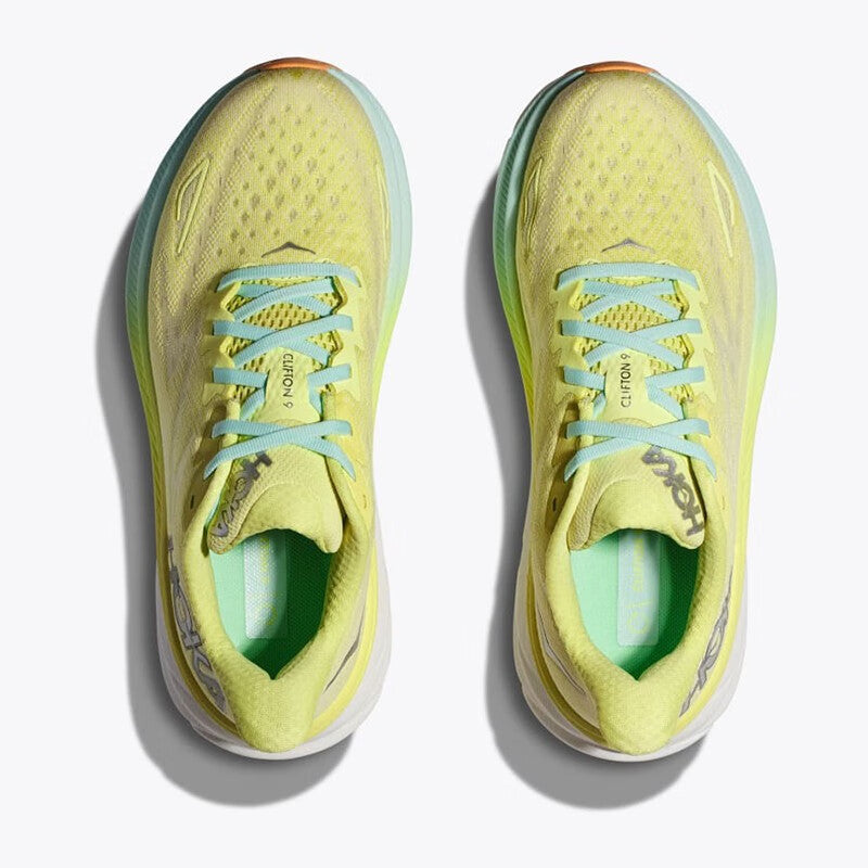 HOKA ONE ONE Clifton 9 Yellow cushioning men's and women's running shoes training shoes