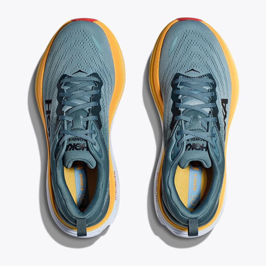 HOKA ONE ONE Bondi 8 Gray yellow outdoor running shoes for men and women training shoes