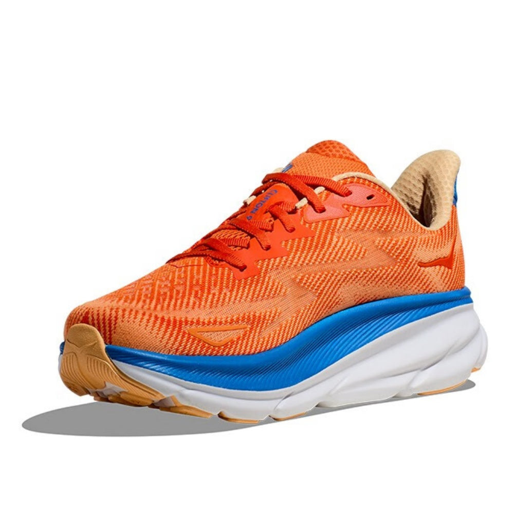 HOKA ONE ONE Clifton 9 Orange blue trendy men's and women's running shoes and training shoes