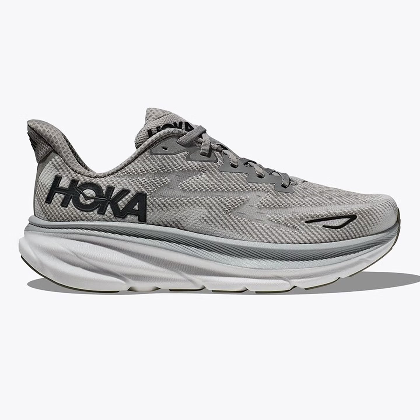 HOKA ONE ONE Clifton 9 Gray outdoor cushioning men's and women's running shoes training shoes