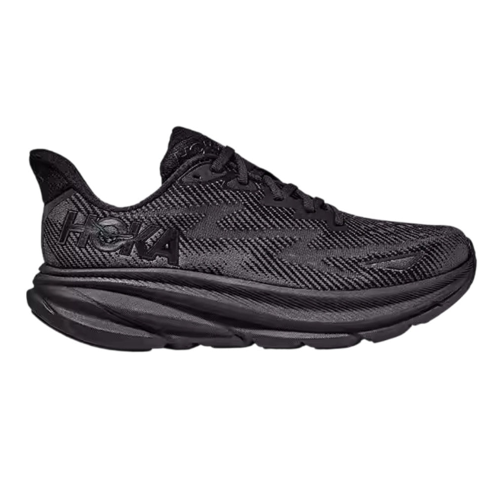 HOKA ONE ONE Clifton 9 Pure black non-slip men's and women's running shoes and training shoes