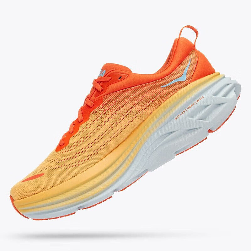 HOKA ONE ONE Bondi 8 Orange-yellow comfortable and breathable running shoes for men and women training shoes