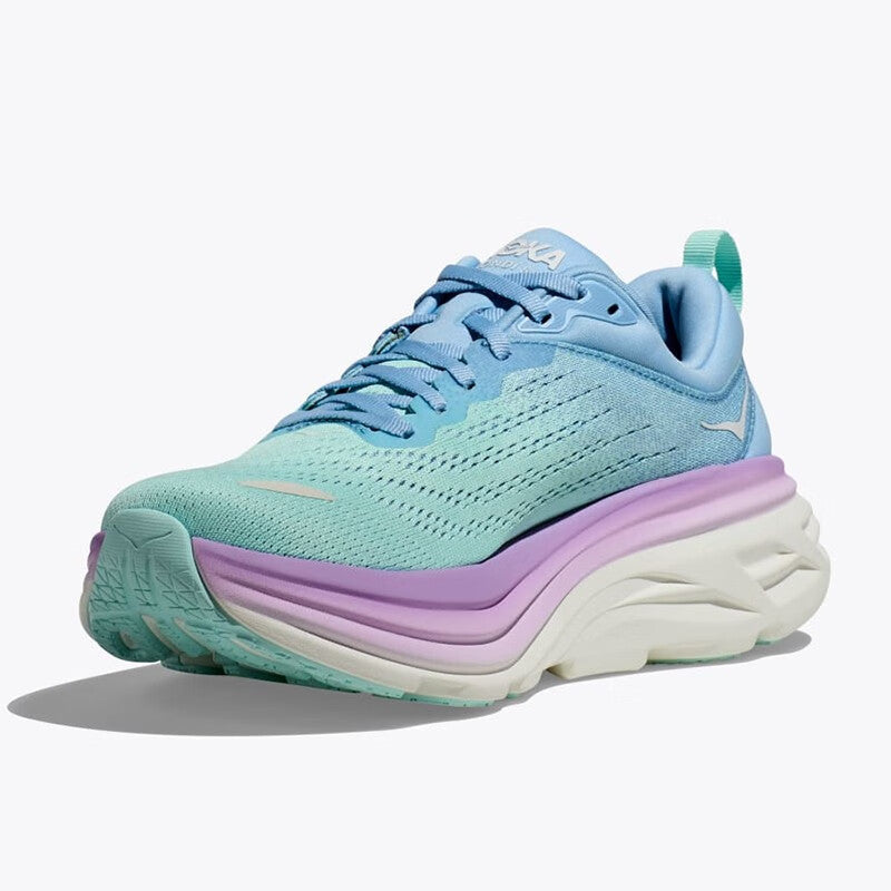 HOKA ONE ONE Bondi 8 Green-Purple Cushioned Men's and Women's Running Shoes and Training Shoes