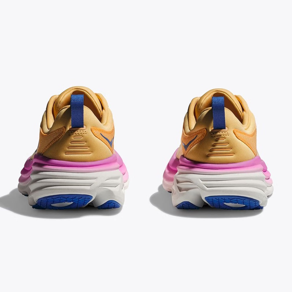 HOKA ONE ONE Bondi 8 Purple yellow comfortable breathable running shoes training shoes for men and women