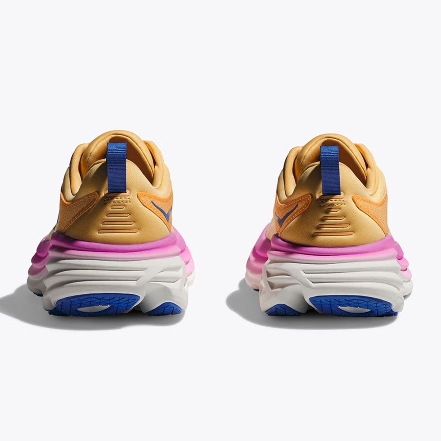 HOKA ONE ONE Bondi 8 Purple yellow comfortable breathable running shoes training shoes for men and women