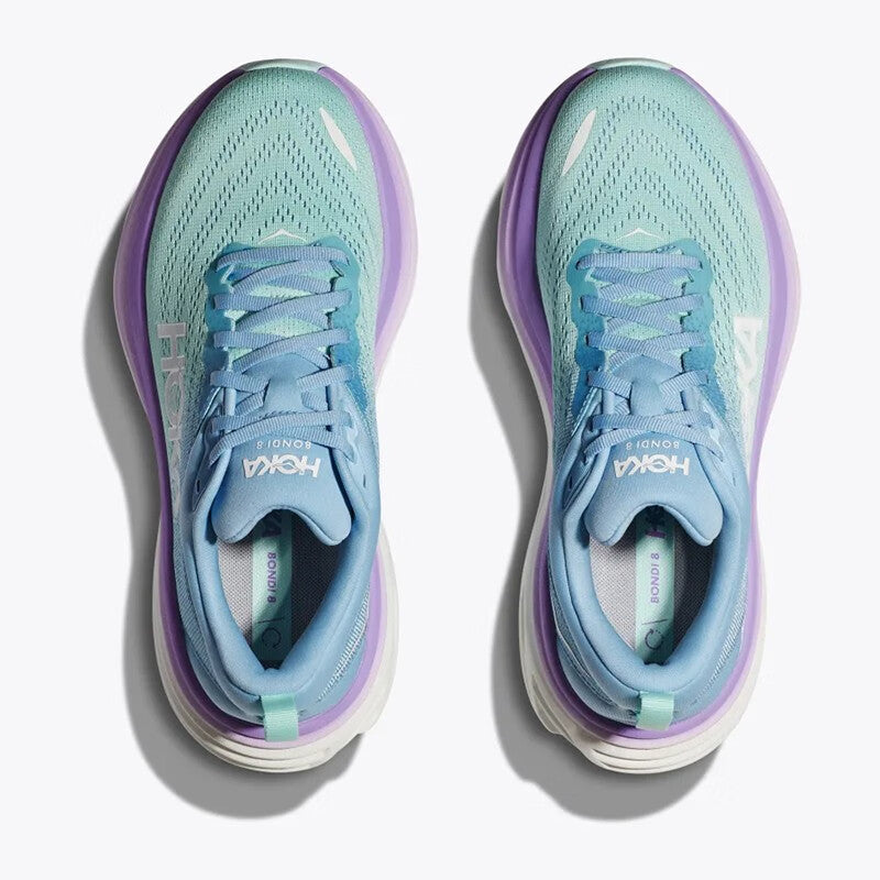 HOKA ONE ONE Bondi 8 Green-Purple Cushioned Men's and Women's Running Shoes and Training Shoes