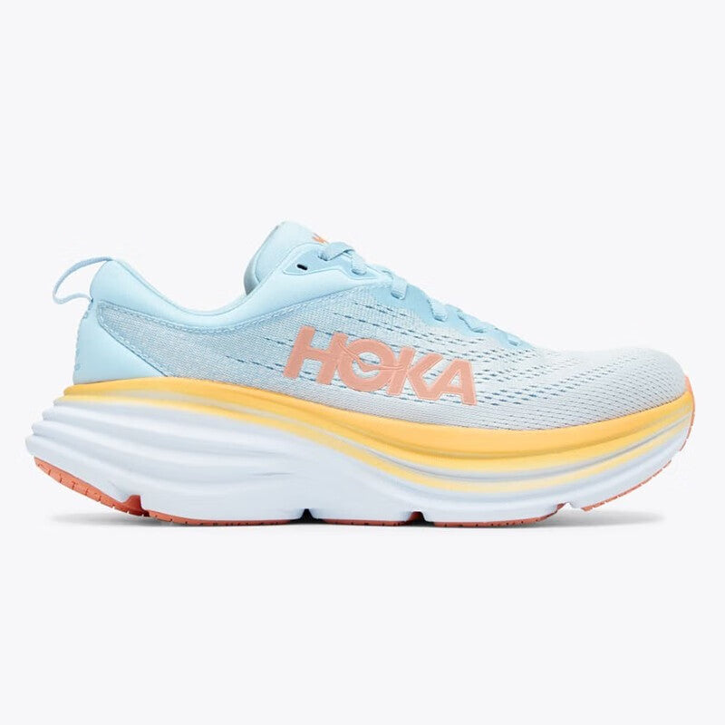 HOKA ONE ONE Bondi 8 Yellow blue gray all terrain men's and women's running shoes training shoes