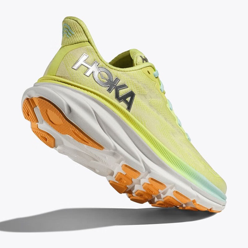HOKA ONE ONE Clifton 9 Yellow cushioning men's and women's running shoes training shoes