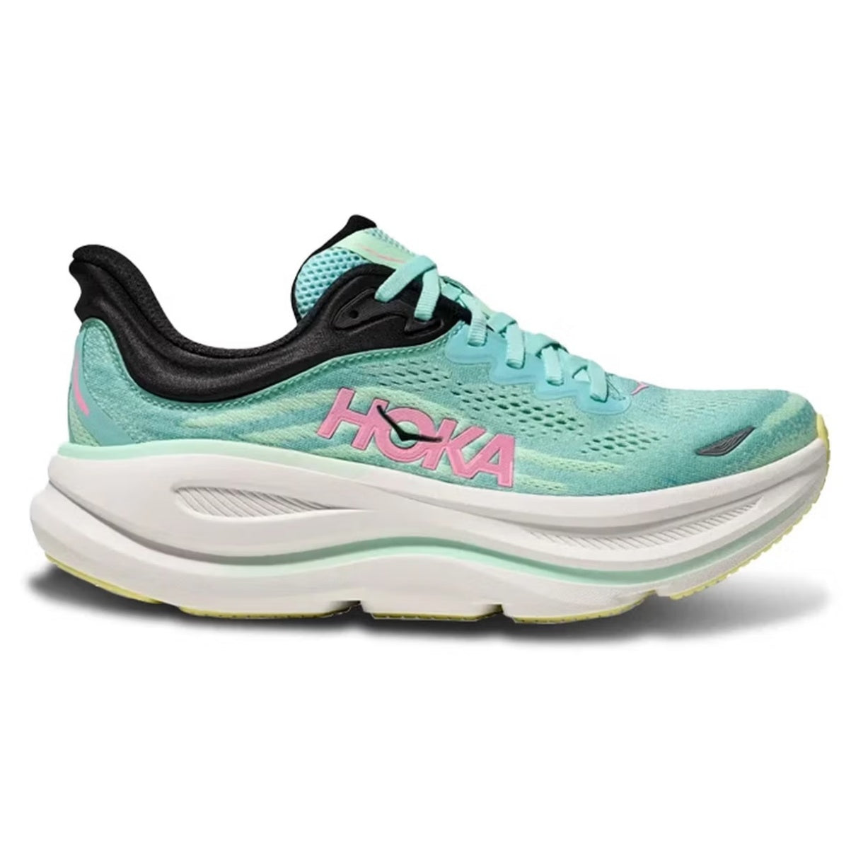 HOKA ONE ONE Bondi 9 Mint Green Lightweight Men's and Women's Running Shoes and Training Shoes