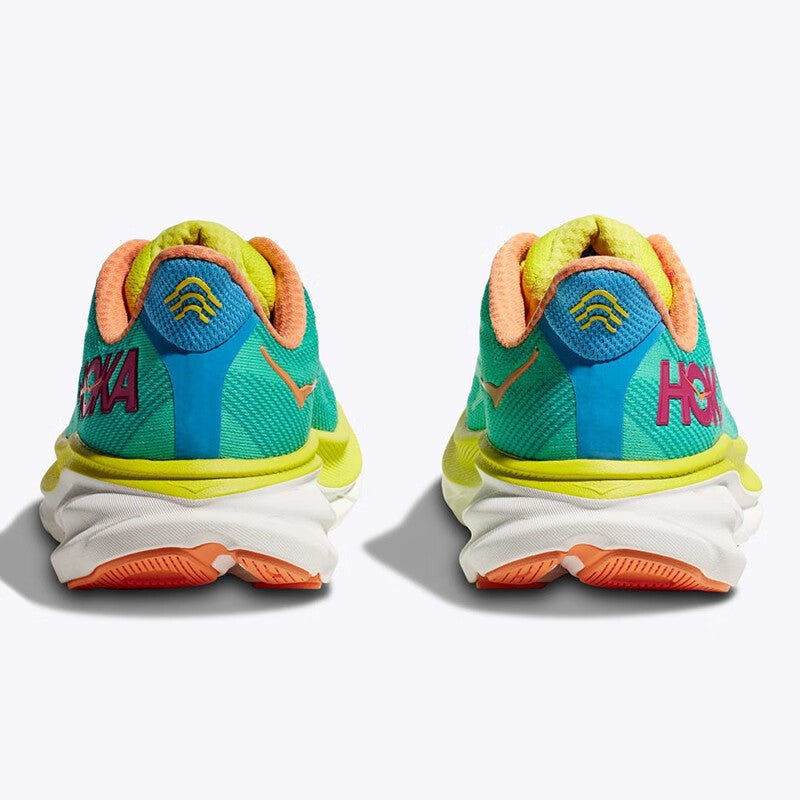 HOKA ONE ONE Clifton 9 Yellow green comfortable breathable running shoes training shoes for men and women