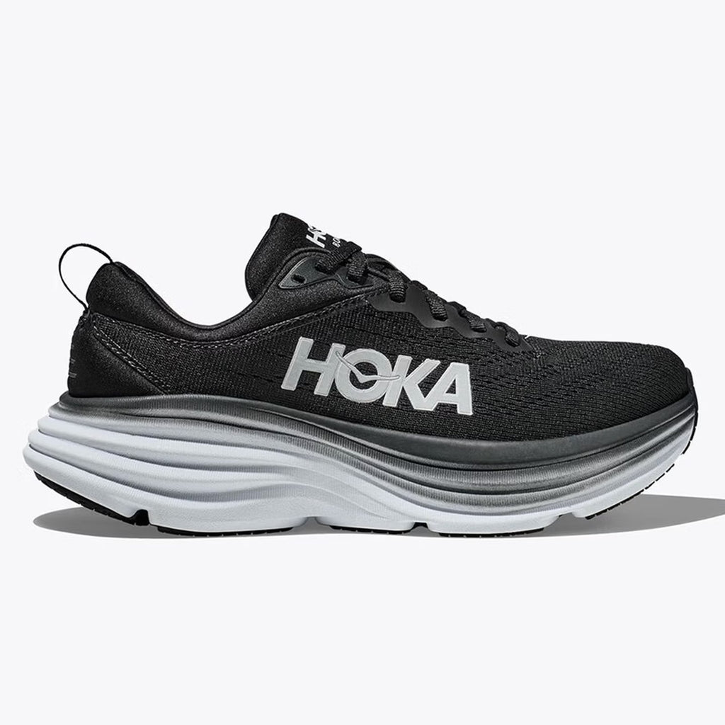 HOKA ONE ONE Bondi 8 Black-white outdoor men's and women's running shoes training shoes
