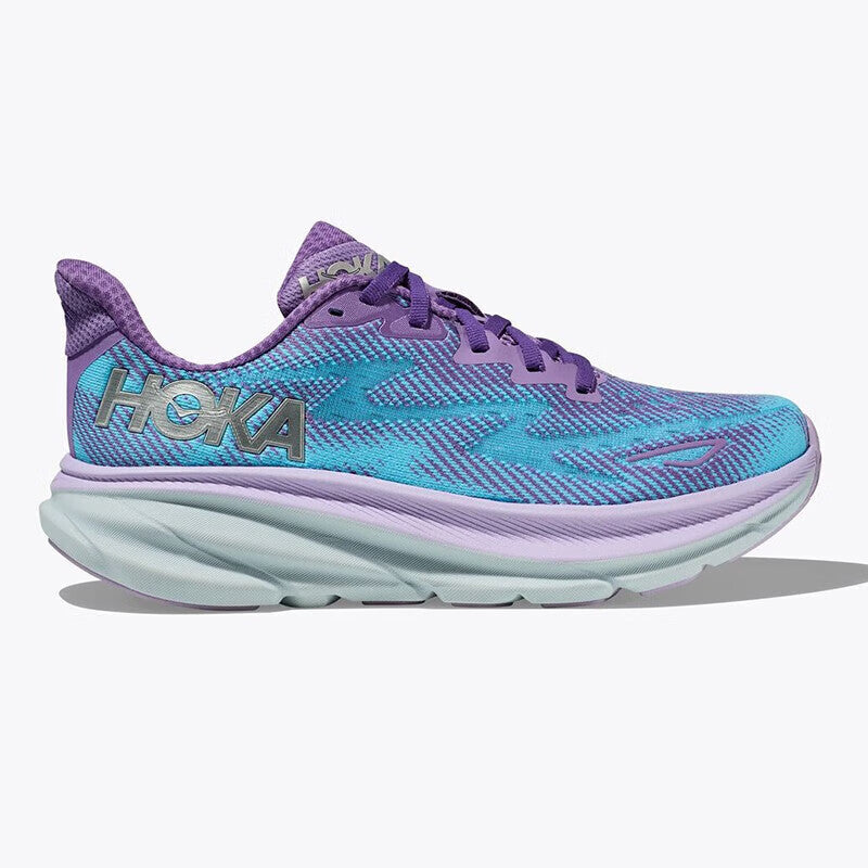 HOKA ONE ONE Clifton 9 Purple blue non-slip men's and women's running shoes training shoes